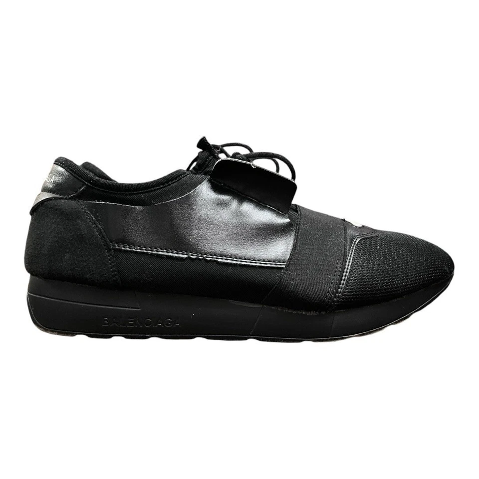 Zapatillas bajas Balenciaga negras de gamuza y cuero para correr talla 39/US 9 suelas nuevas Foto 2 de 4