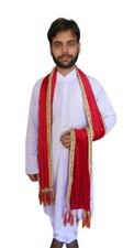 Men Stole Sherwani Velvet Dupatta Indian Groom Wedding Chunni Scarves