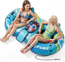 Double Inflatable Float w/ Backrests Built-In...