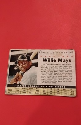 1961 Post - Willie Mays #145 Hand Cut
