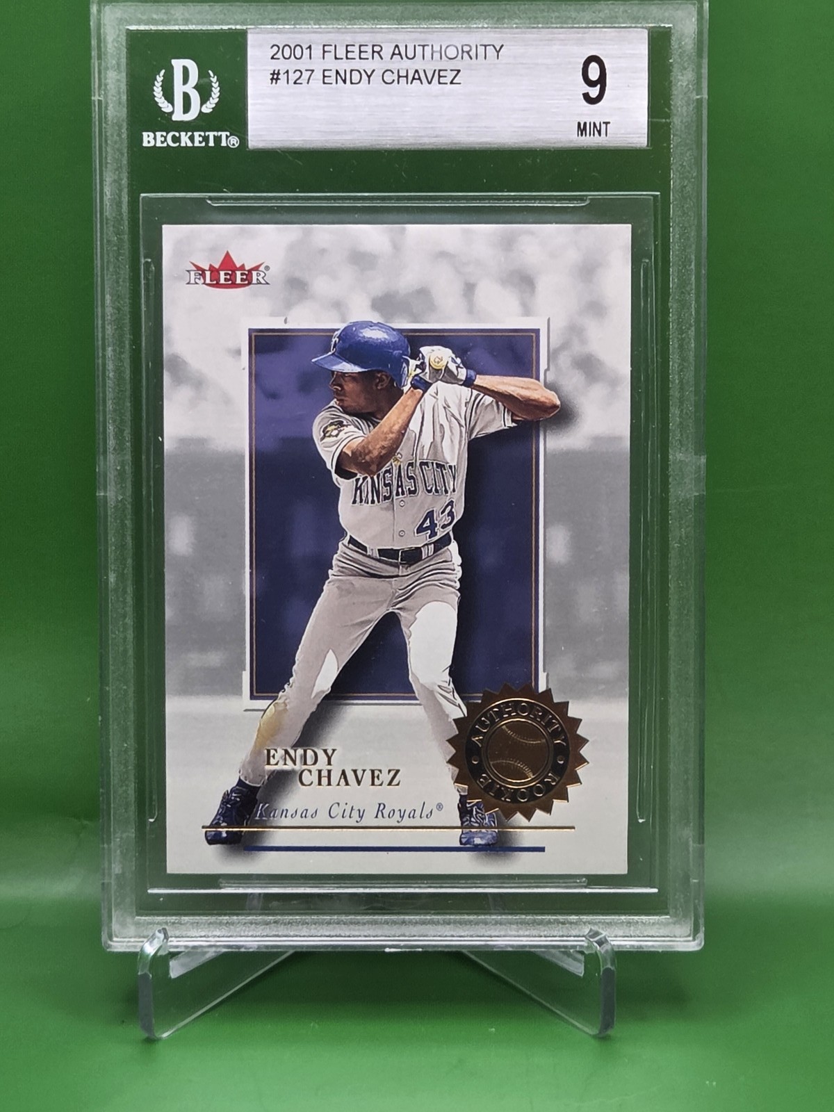 2001 Fleer #127 Endy Chavez RC #/2001 BGS 9 MNT