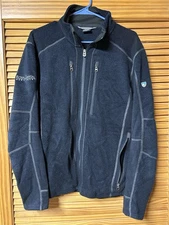 Kuhl Men's Interceptr Full Zip Fleece Alpaca Kashmira, Size Large Blue
