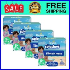 Pampers Splashers Swim Diapers Size 5 17 Ct 4-Pack Ships from USA