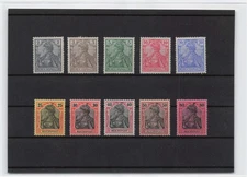 Deutsches Reich Germania Reichspost Nr. 53-62 ungebraucht. Mi. 180 EUR.