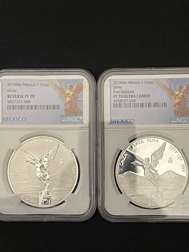 2019 MEXICO SILVER ONZA LIBERTAD NGC RP70 / PL70 PROOF / REVERSE PROOF SET 