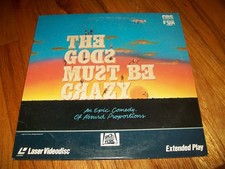 THE GODS MUST BE CRAZY Laserdisc LD GOOD CONDITION VERY RARE GREAT FILM FUNNY 