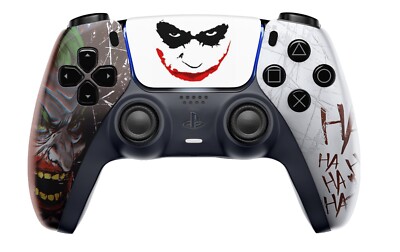Joker HAHA Custom UN-Modded Controller Unique Design compatible with PS5 OEM