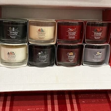 Yankee Candle Christmas Mini 1.3 oz Scented Candles Lot of 8 Holiday Gift Set