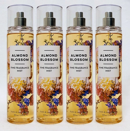 4 Bath & Body Works ALMOND BLOSSOM Fine Fragrance Mist Body Spray 8 oz