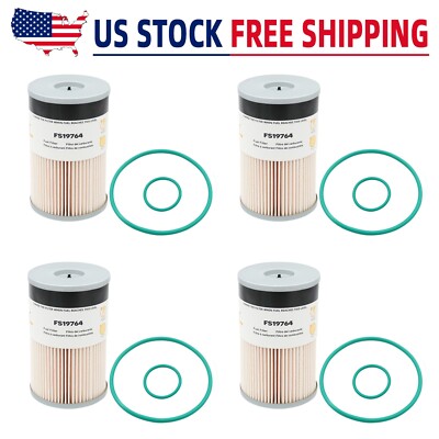 FS19764 Replace Fleetguard Cummins Fuel Filter Water Separator 4 Pcs