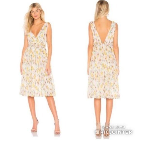 knee length dresses for ladies Stripe Sky Poplin Cupped Midi Dress main image 0