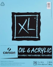 Canson XL Oil Acrylic Pads 11x14 24 Sheets Bleed Proof Canvas Textured Paper