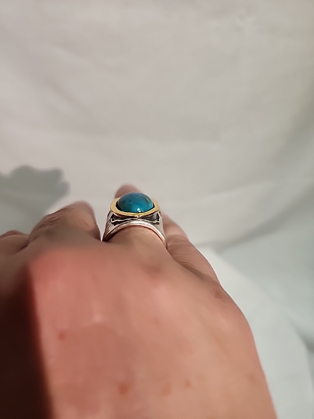 sterling silver ring  925 Gemstone Ring Labradori… - image 11