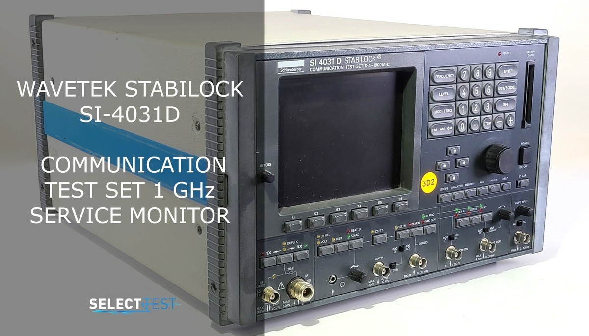 WAVETEK STABILOCK SI-4031D COMMUNICATION TEST SET 1 GHz SERVICE