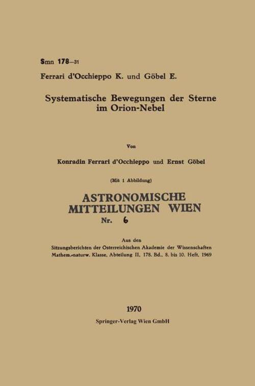 Thumbnail - Ernst Göbel (u. A.) | Systematische Bewegungen Der Sterne Orion-nebel