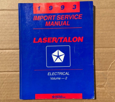 Original 1993 Chrysler Laser Eagle Talon Import Service Manual Vol. 2 Electrical