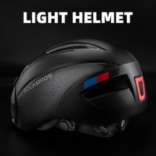ROCKBROS Adult Bike Helmet with USB Rechargeable LED Lights & Removable Goggle