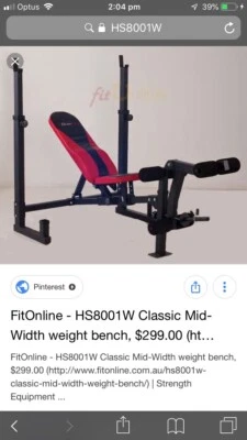 Weight Bench Bench Press Leg Curl Gym Fitness Gumtree