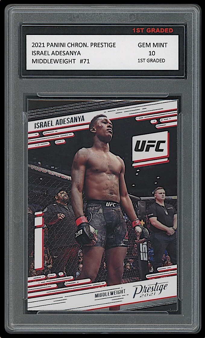 ISRAEL ADESANYA 2021 PANINI CHRONICLES PRESTIGE 1ST GRADED 10 CARD UFC