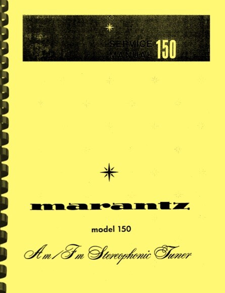 Marantz Model 150 Stereo Tuner SERVICE MANUAL