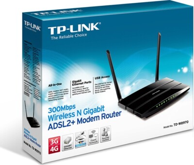 TP-Link Wireless N ADSL2+ Router TD-W8970 NEU Originalverpackt u. ungeöffnet!