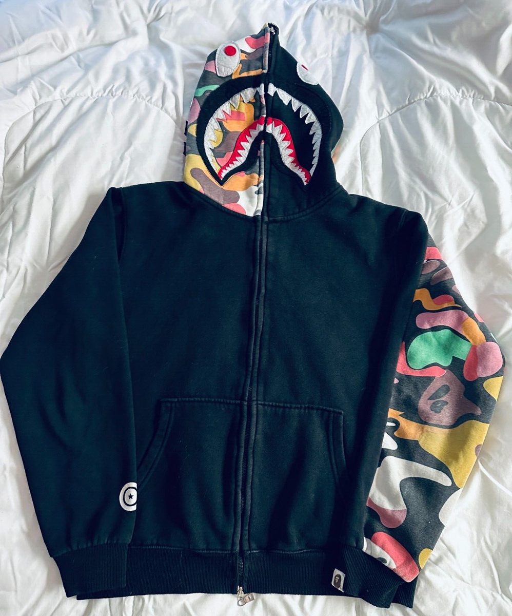 [A BATHING APE] WORLD GONE MADフルジップパーカー BAPE Bathing Ape World Gone Mad Black Zip Up Hoodie Camo