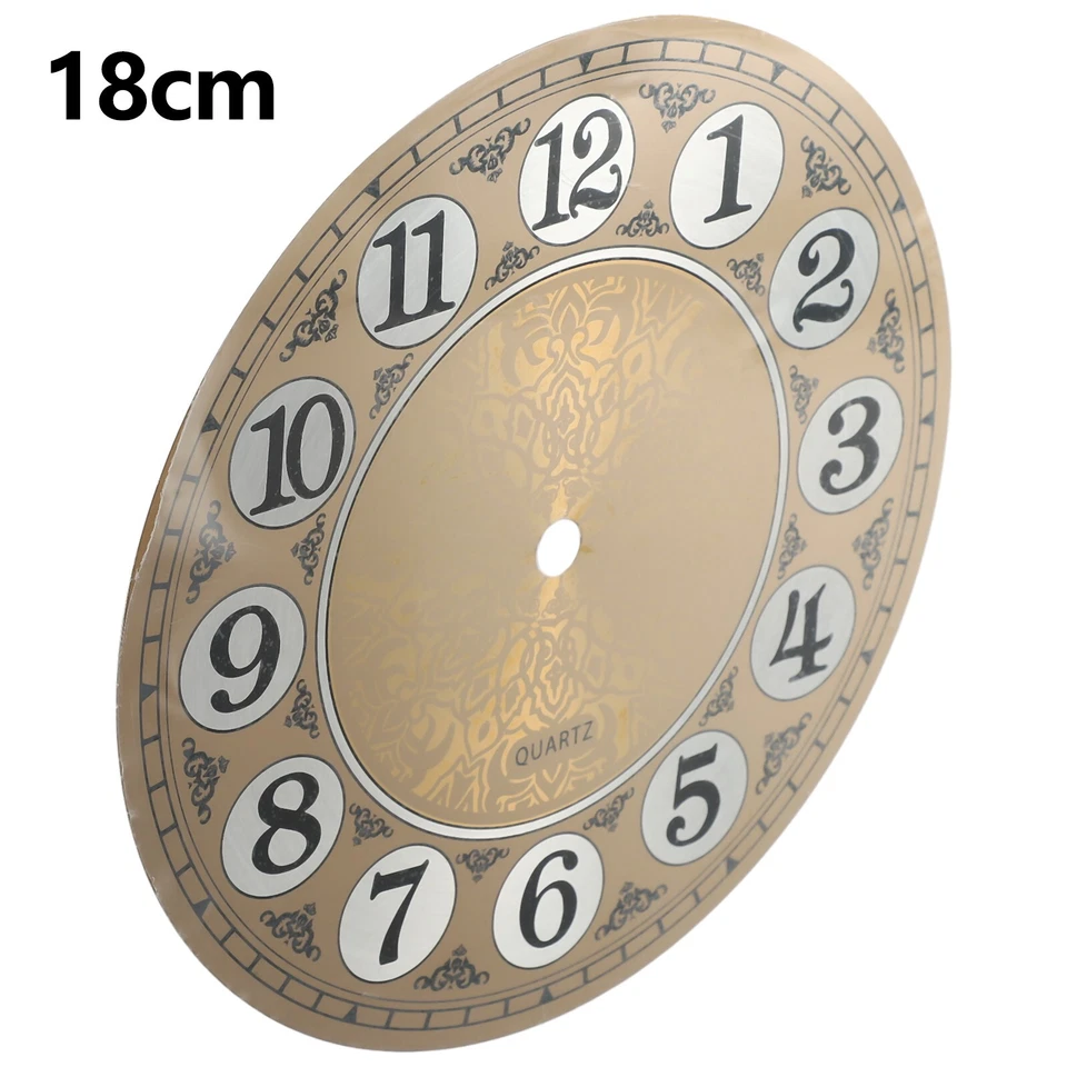 Sleek 7 Inch Gold Aluminium Wall Clock Dial Face with Arabic Numerals Display - Image 3 of 4