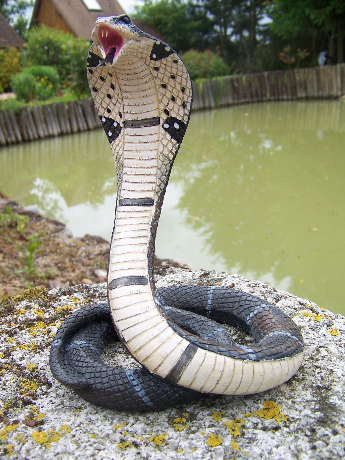Serpent python figurine statuette cobra en résine 19 cm pour décoration - 3