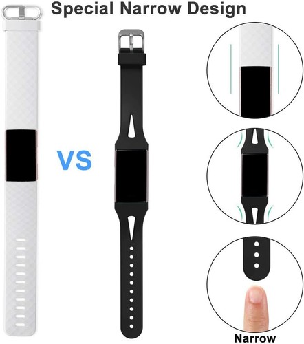 New Slim Patterned Replacement Band - Charge 3 4 Silicone Watch Sports Strap - Picture 3 of 18