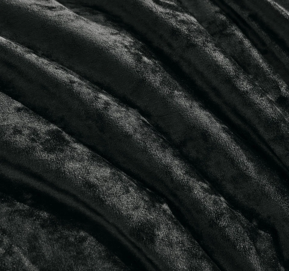 Chezmoi Collection Lux Distressed Velvet 3-Piece Lush Plush Velvet Comforter Set - Image 3 of 4