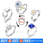 Adjustable Opening Spinner Ring Relief Anxiety Worry Fidget Women Meditation AU