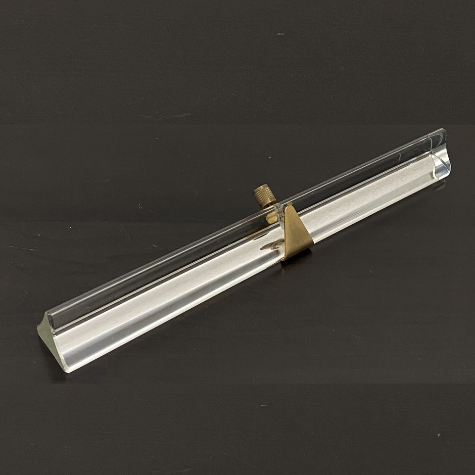 Vintage MCM 3Sided Triangular Hanging Glass Rod 11” Chandelier Lamp