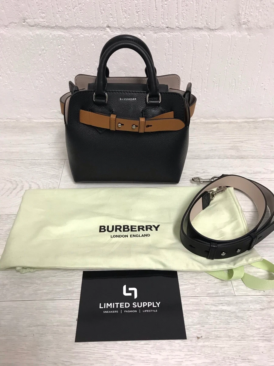 BURBERRY BABY BELT LEATHER BAG BLACK 80066782 eBay