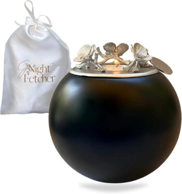 G'Night Fetcher Orchid Pet Urn Onyx Silver (Pets up To 70lbs)