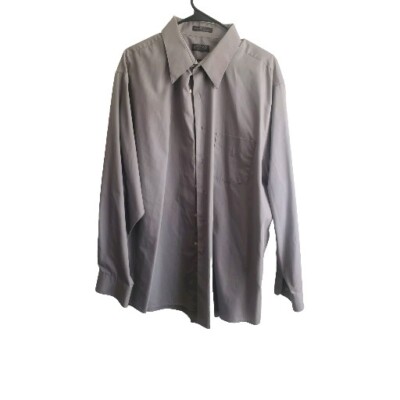 arrow 1851 men's dress shirt Arrow 1851 Classic Fit Wrinkle-Free Men's Dress Shirt Blue Plaid 16-16.5  32-33
