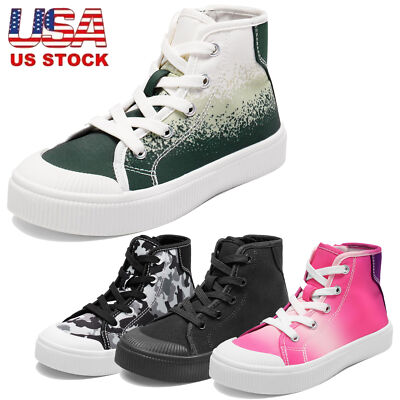 Boys Girls Fashion Sneakers High Top Canvas Shoes Casual Shoes