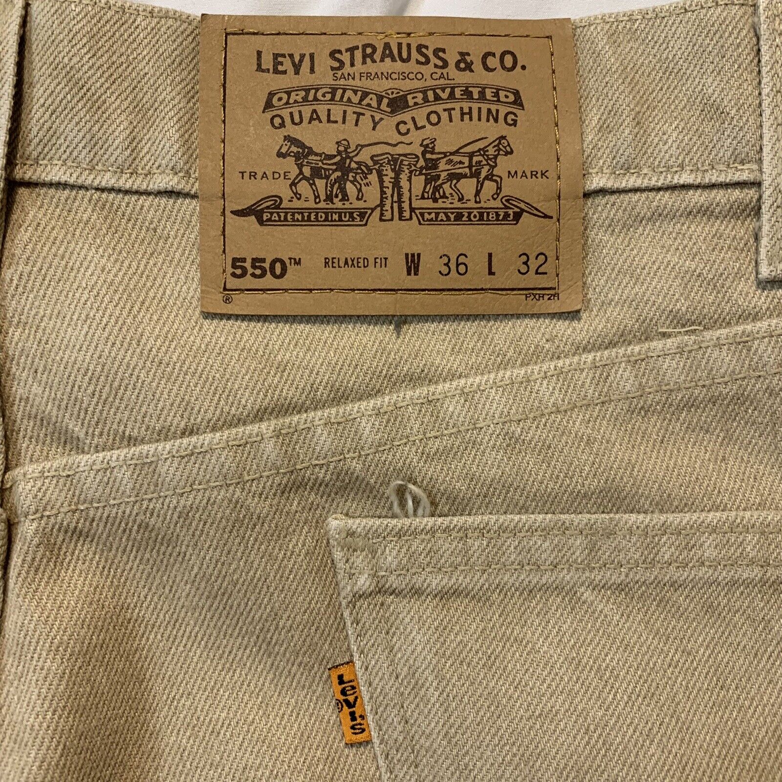 Vintage Albuquerque Mall Levi's 550 Made In USA Relaxed Jean Tab Limited time trial price Orange Denim Fit