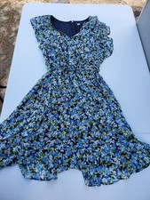 Tommy Hilfiger Ladies Ruffle Floral Chiffon Dress fit&flare Silhouette Size 12