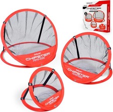 Red Golf Chipping Target Practice Hit Net Set w/ Carry Case 3 PCES 