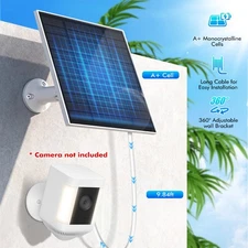 Solar Panel USB C Power for CCTV Camera Security Cam Outdoor 5V Battery Charger