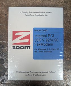 Zoom Model 3030 Internal PCI 56K V.92 V.90 Fax Modem | New, Overstock