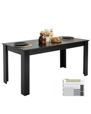 Rectangle Dining Table, 63 inch Length Large Wood Tables for 4-6 Person, Modern