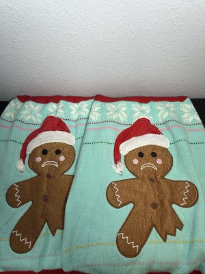 (2)Large Dog's Ugly Christmas Sweater Design Gingerbread Man Embroidery Sz (XXL)