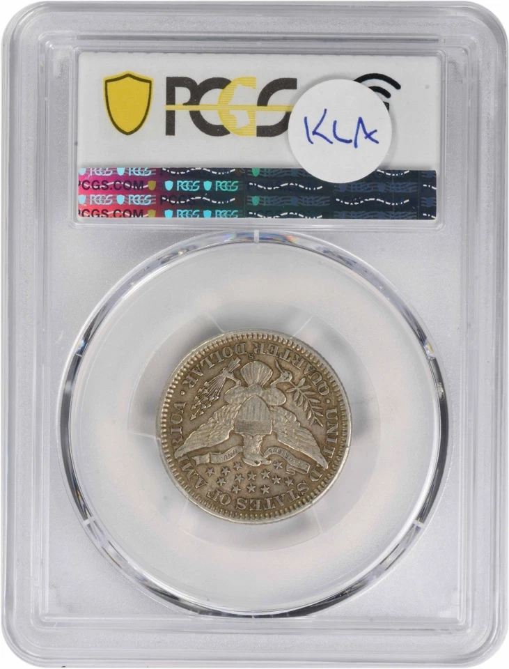 1909-S Barber Silver Quarter AU50 PCGS - Image 2 of 2
