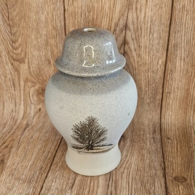 Vintage Studiokeramik Keramik Tischlampenfuß Baum Silhouette 20 cm unbenutzt