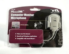 Vintage Y2k Cyber Acoustics PCvoiceLINK Computer Monitor Microphone