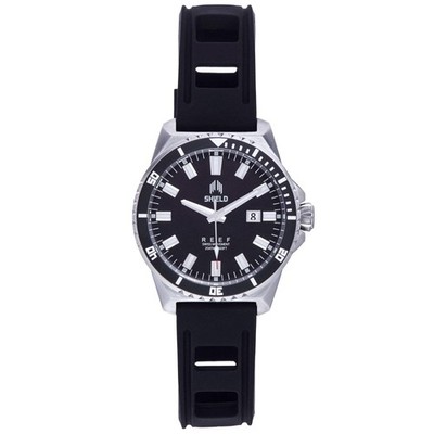 Reef Strap Watch w/Date Black | Black Dial Wristwatch SLDSH119-1