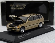 BMW 3-Series 318i Touring E46 1999 Gold Metallic 1:43 Minichamps 431028314 RARE!