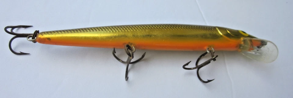 Cebo Rapala Finland 5" dorado Topwater Twitch usado pero excelente estado Foto 2 de 2