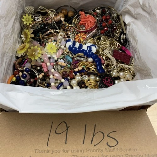 Huge 19 Pound Vintage to Now Costume Jewelry most wearable some craft/repair LOT